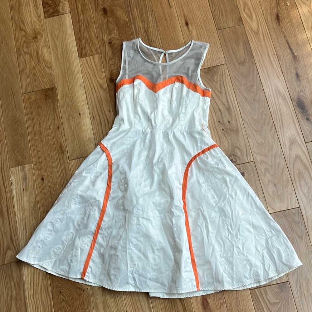 Her Universe White and Orange Dress